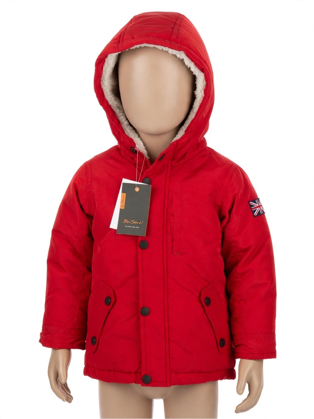 Ben Sherman Red Kids Hooded Winter Jacket size 24M